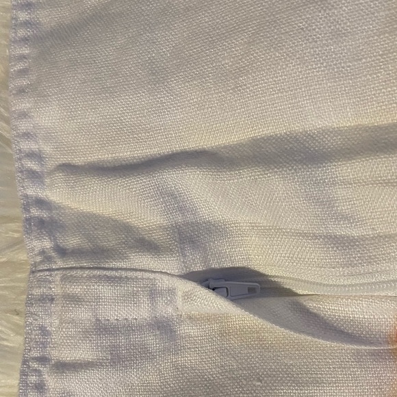 H&M Home White Linen Pillow Cover | 20x20 - Picture 6 of 6